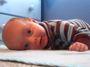 Thane on tummy time Thane on tummy time