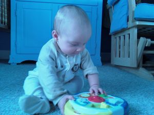 Camera phone makes cute baby blue