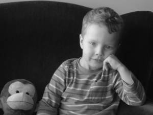 Grey and monkey think mommy needs more coffee Grey and monkey think mommy needs more coffee