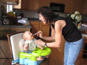 Open wide for grandma!