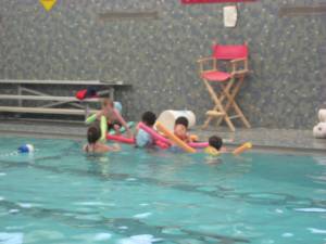 Grey, on the left, with green noodle