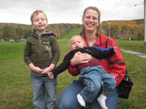 Grey climbed and rolled down the hill behind us