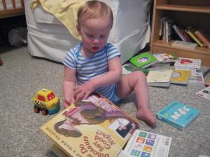 Happy Thane reads his favorite book