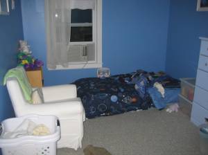 Thane's room, now with big boy bed