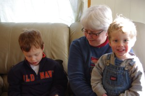 Grandma listens to Grey read