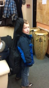 Little boy, little guitar