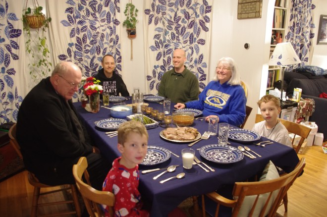 A beautifully set table with lovely people