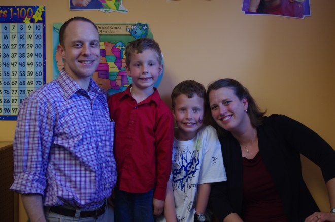 A rare picture of all four Flynns