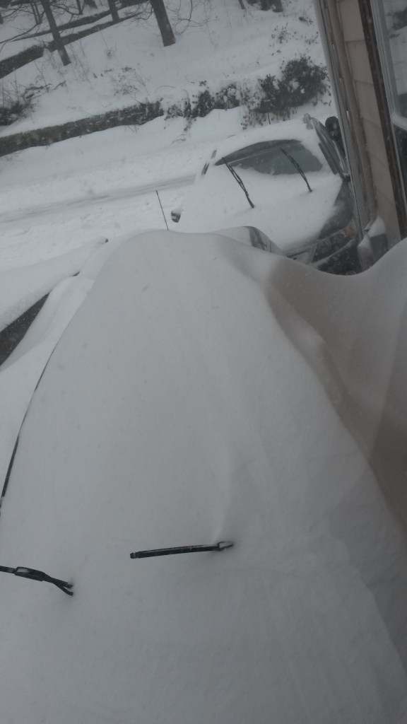 There's a car  under there. Somewhere.