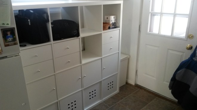 The "After" - we do have drawers for that last spot, but that's where the outlet is! I didn't measure that part.