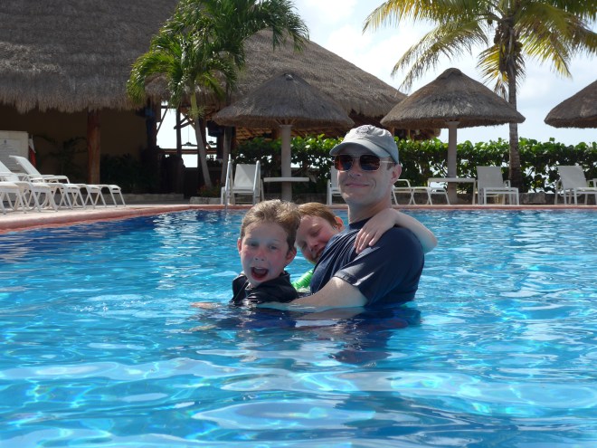 The kids in the pool