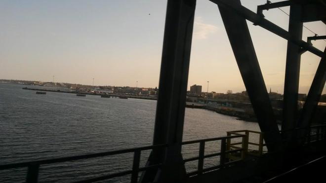 Looking downstream on the Thames. Conn is upstream.