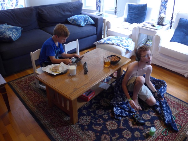 How the kids have been spending the time we're constructing