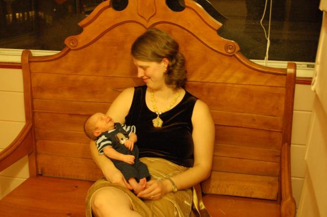 Thane's first Mocksgiving - less than 3 weeks after he was born.