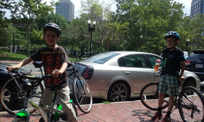 9 mile bike ride in Boston