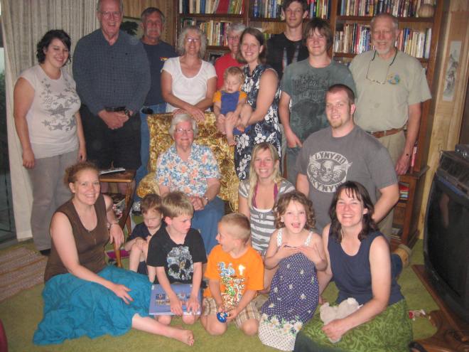 We gathered together for her 90th birthday