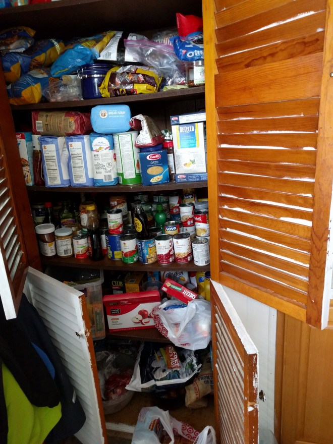 My pantry overfloweth. Not pictured: several other cupboards.