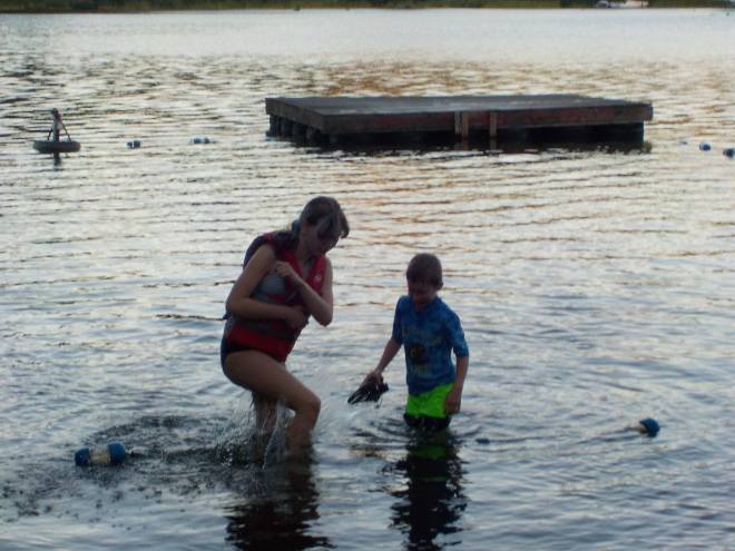 Hot enough to swim in Mineral Lake!