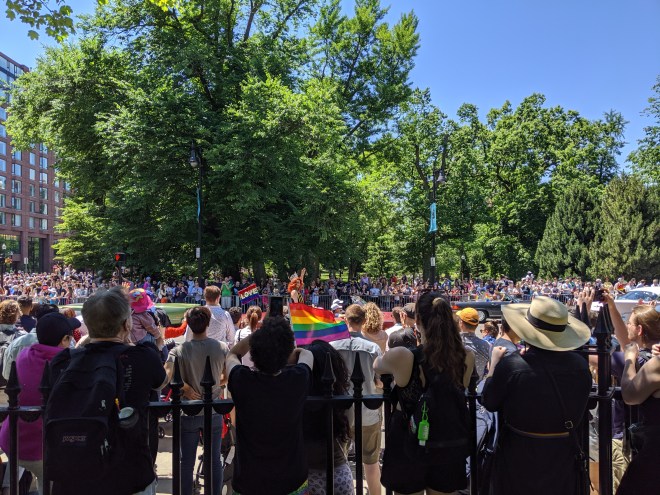 A picture of Boston Pride parade