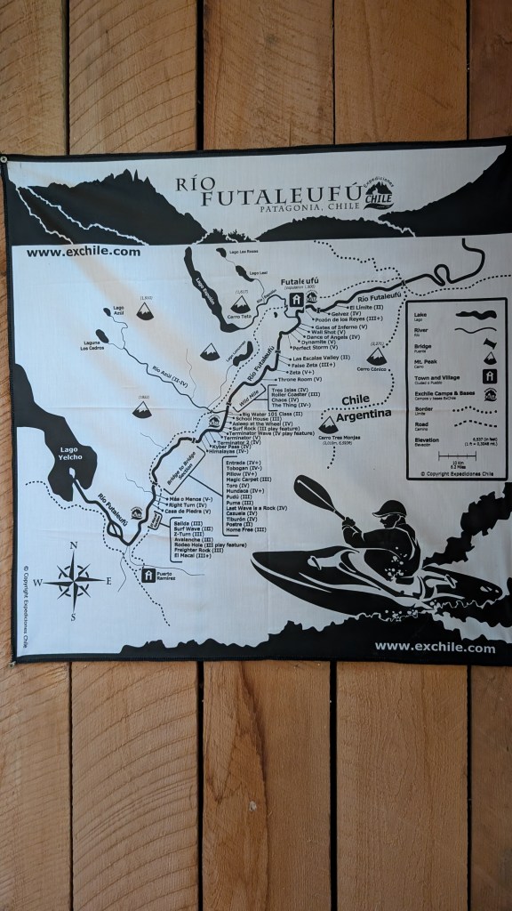 A square map of the rapids on the Futaleafu